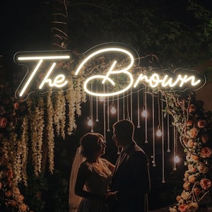 Custom Wedding Backdrop Neon Sign,Custom Name Neon Sign,Neon Name Sign,Wedding Birthday Backdrop,Handmade Neon Light,Personalized Gifts