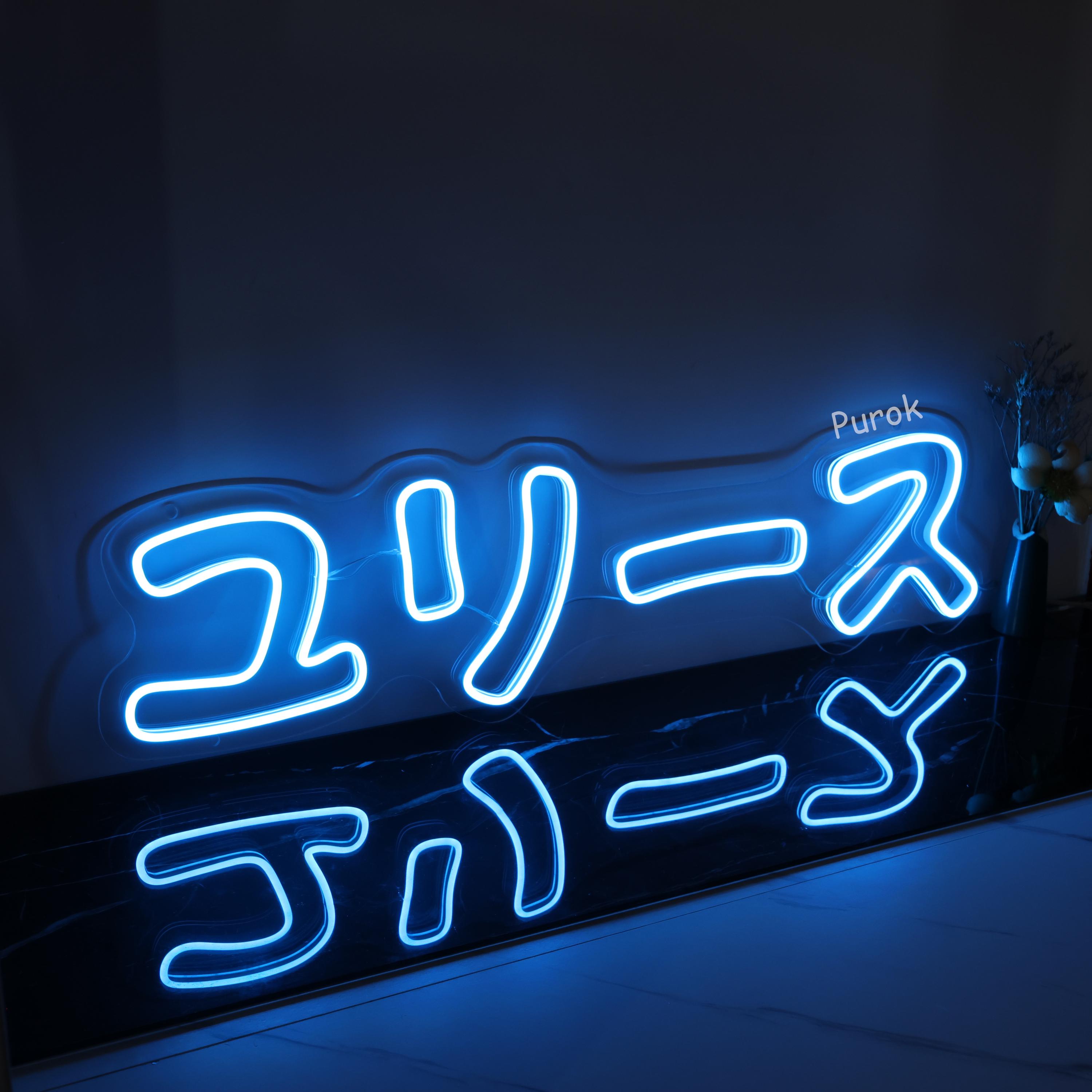 Custom Japanese LED Neon Sign: Hiragana Katakana Decor - Etsy
