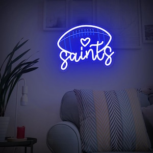 Personalised Football Name Neon Sign,Football Wall Art,Football LED Light,Handmade LED Light,Gifts For Him,Kids Room Decor,Football Lover