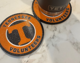 Tennessee Volunteers Coasters: Set of 4 with Holder