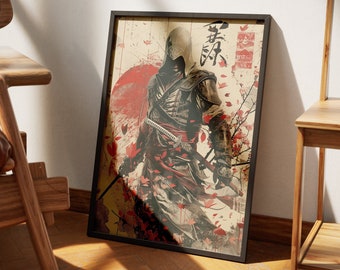 Assassin 078 Japanese art style digital print poster - Exclusive Assassin poster, High Quality Instant Download