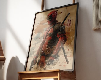 Dead 008 Japanse kunststijl digitale printposter - hoogwaardige stripboekposter, direct download, perfect voor superheldenfans