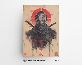 Bane 019 Poster Japanese Artstyle Digital Print - Comic book Poster, Instant Download