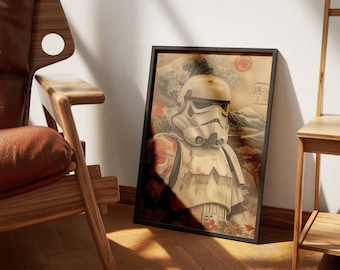 Trooper 048 Poster Japanese Art Style Digital Print - Exclusive Space War Poster, Instant Download