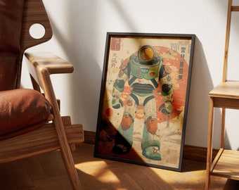 Buzz 026 Poster Japanese Art Style Digital Print - Exclusive Toy Adventure Poster, Instant Download