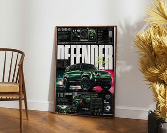 Green 4x4 Defender Print