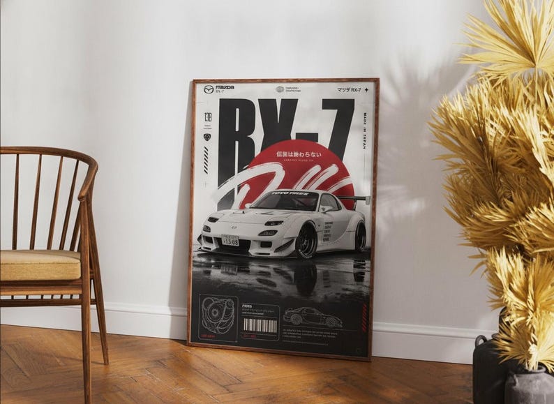 Mazda RX-7 FD3S JDM Wall Art