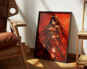 Anime Warrior Heroine Poster