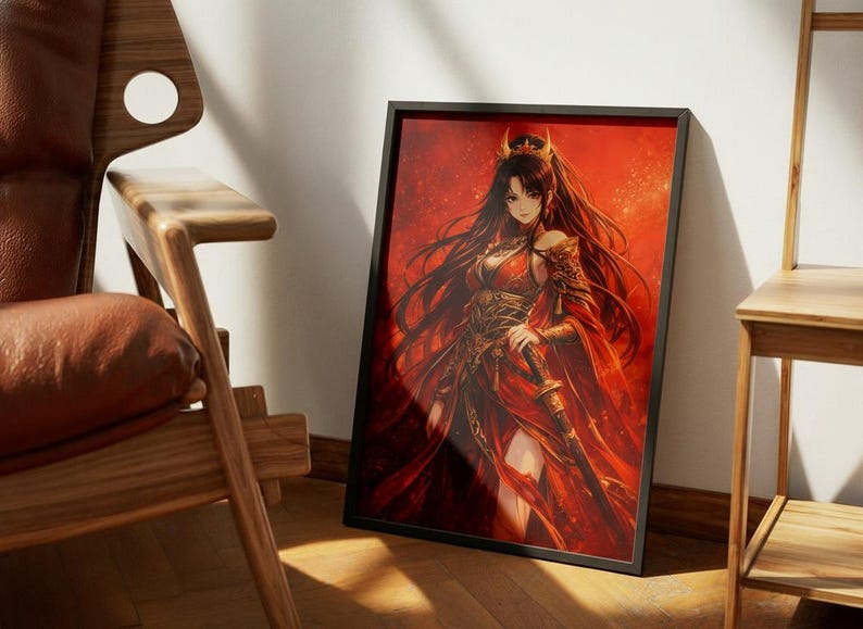 Anime Warrior Heroine Poster
