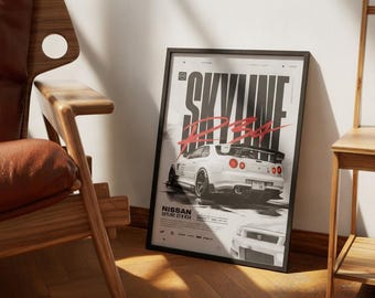 Nissan Skyline GT-R R34 Poster
