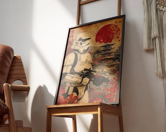 Trooper 051 Digital Print Poster Japanese Art Style - Exclusive Space War Poster, High-Quality Digital Art Instant Download