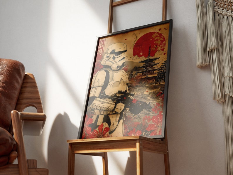 Trooper 051 Digital Print Poster Japanese Art Style - Exclusive Space War Poster, High-Quality Digital Art Instant Download