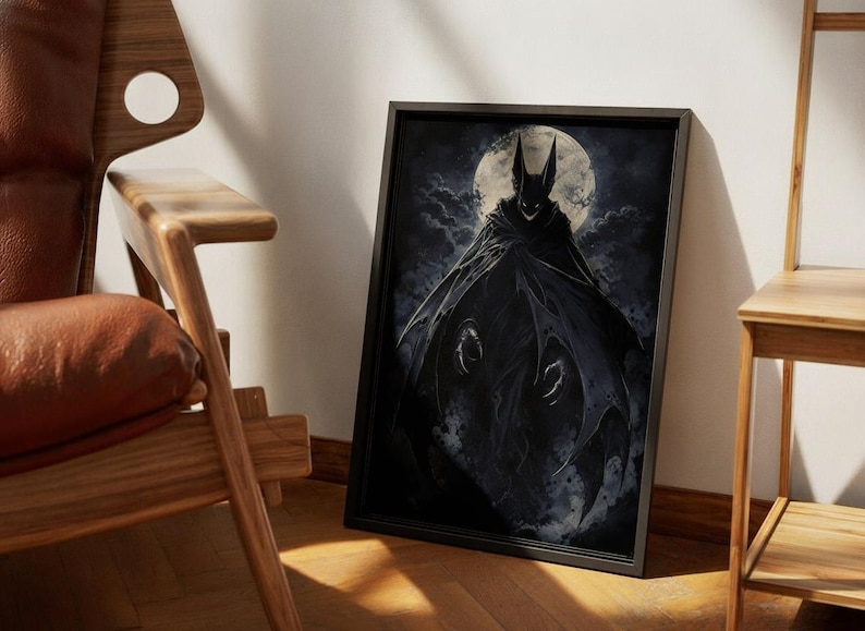 Dark Bat Demon Moon Poster