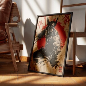 Wolverine 076 Poster Japanese Art Style Digital Print - Exclusive Marvel comic book Poster, High Quality Instant Download