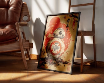 BB Druid 072 Poster Japanese Art Style Digital Print - Exclusive Space War Droid Poster, Instant Download