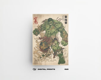 Smash 015 Poster Japanese Artstyle Digital Print, comic book Poster High-Quality Instant Download