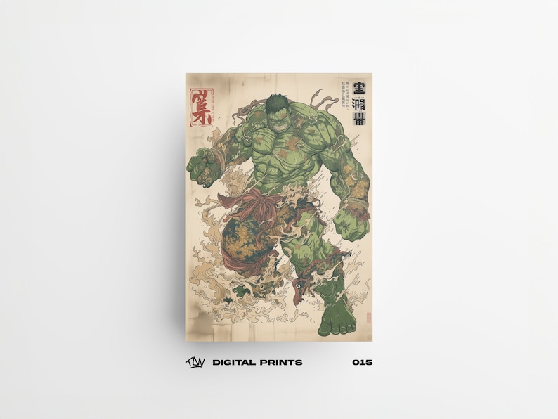 Smash 015 Poster Japanese Artstyle Digital Print, comic book Poster High-Quality Instant Download