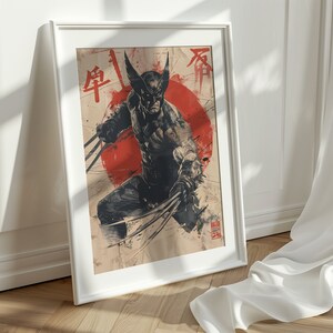 Wolverine 076 Poster Japanese Art Style Digital Print - Exclusive Marvel comic book Poster, High Quality Instant Download