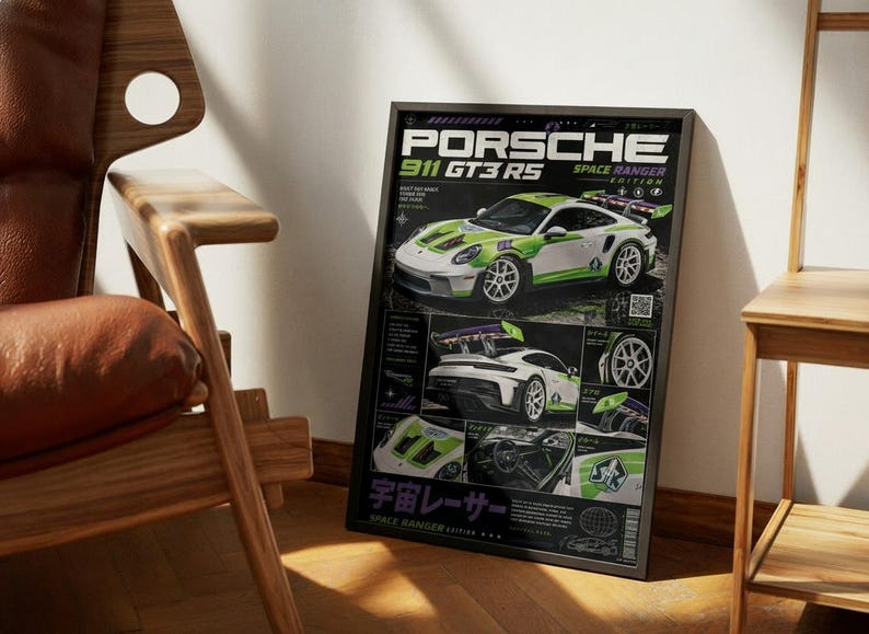 Porsche 911 GT3 RS Space Ranger Edition Poster