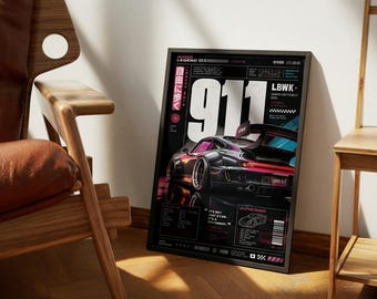 Widebody 911 Sports Car Poster