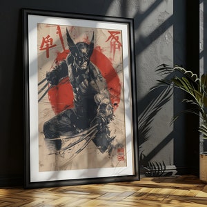 Wolverine 076 Poster Japanese Art Style Digital Print - Exclusive Marvel comic book Poster, High Quality Instant Download