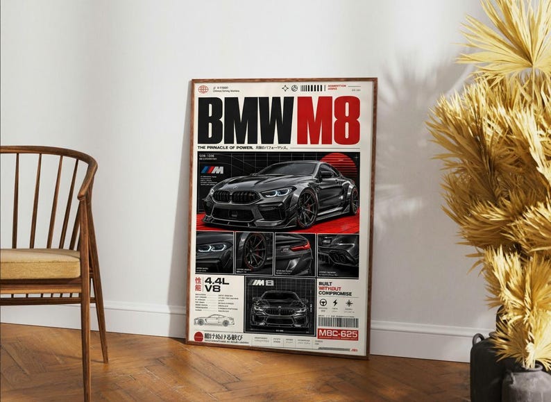 BMW M8 Competition Wall Art
