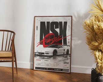 1997 Honda NSX NA1 Widebody Poster