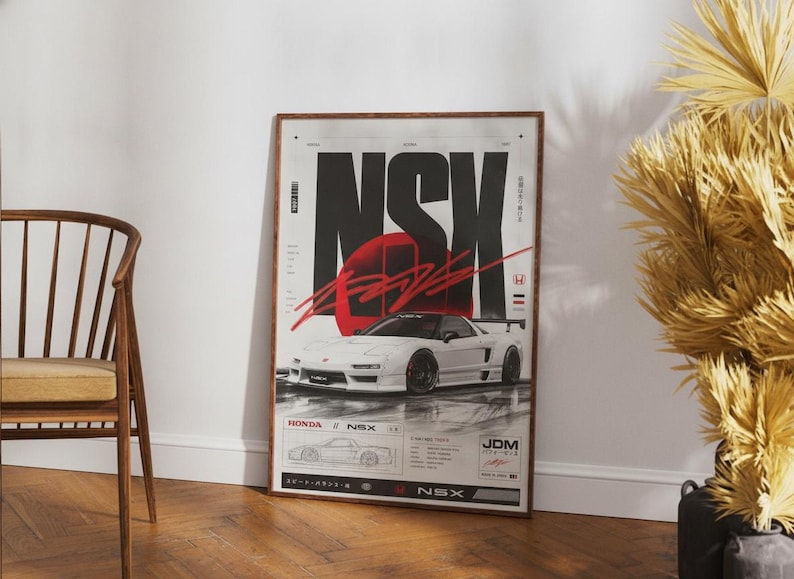 1997 Honda NSX NA1 Widebody Poster