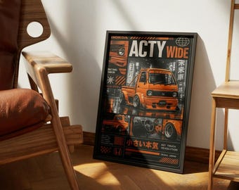Honda Acty Wide Kei Truck Poster