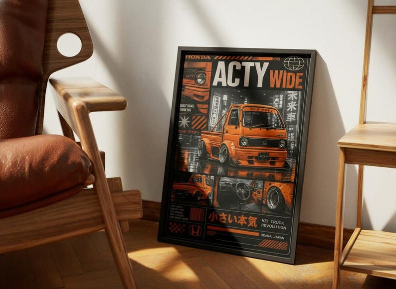 Honda Acty Wide Kei Truck Poster