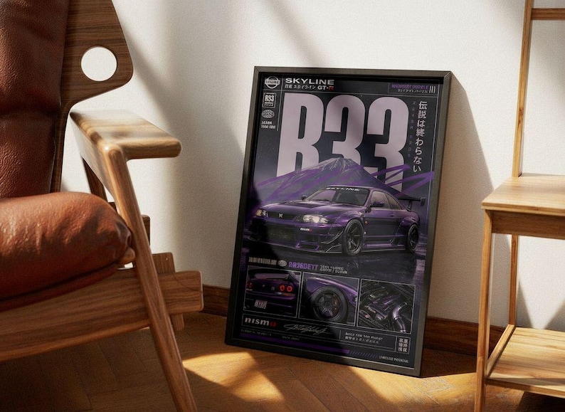 Nissan Skyline R33 GTR Poster