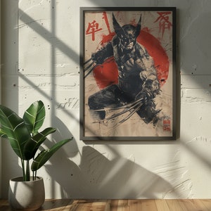 Wolverine 076 Poster Japanese Art Style Digital Print - Exclusive Marvel comic book Poster, High Quality Instant Download