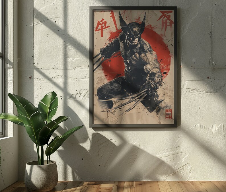 Wolverine 076 Poster Japanese Art Style Digital Print - Exclusive Marvel comic book Poster, High Quality Instant Download
