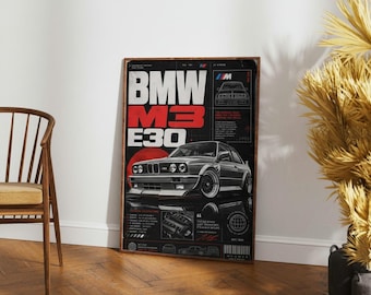 BMW M3 E30 Poster