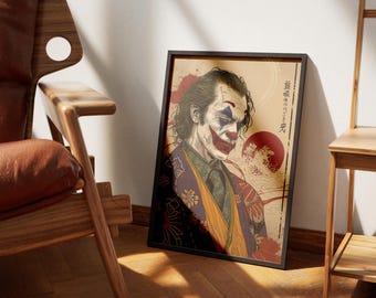 Joker Art Print Poster, Vintage Decorative Wall Art, Gift for Movie Lovers, Unique Home Decor, Collectible Artwork