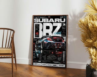 Subaru BRZ Sports Coupe Silhouette Art