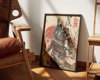 Assassin 078 Japanese art style digital print poster - Exclusive Assassin poster, High Quality Instant Download