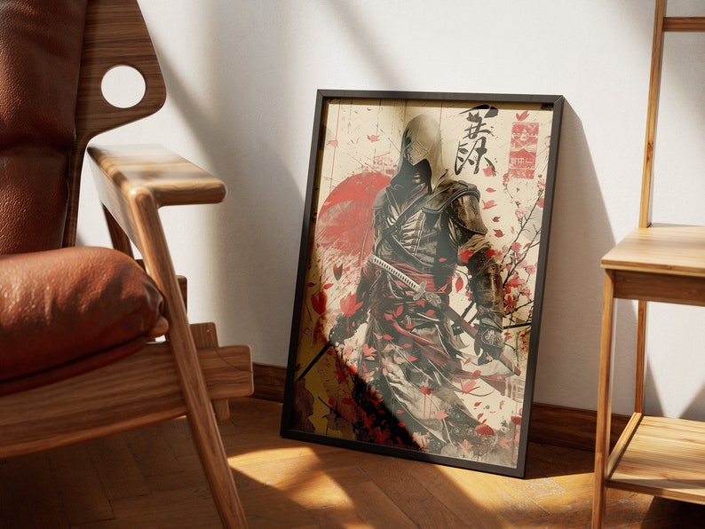 Assassin 078 Japanese art style digital print poster - Exclusive Assassin poster, High Quality Instant Download
