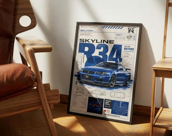 Nissan Skyline R34 GT-R Poster