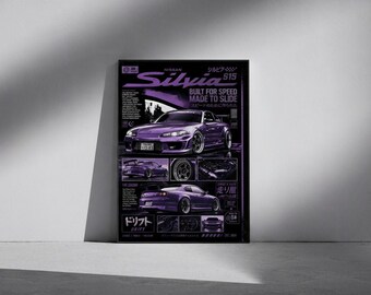 Nissan Silvia S15 Widebody JDM Drift Car Print (Digital Download)