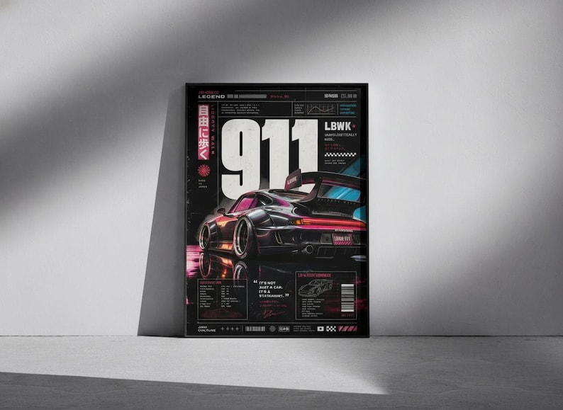 Widebody Sports Car Poster