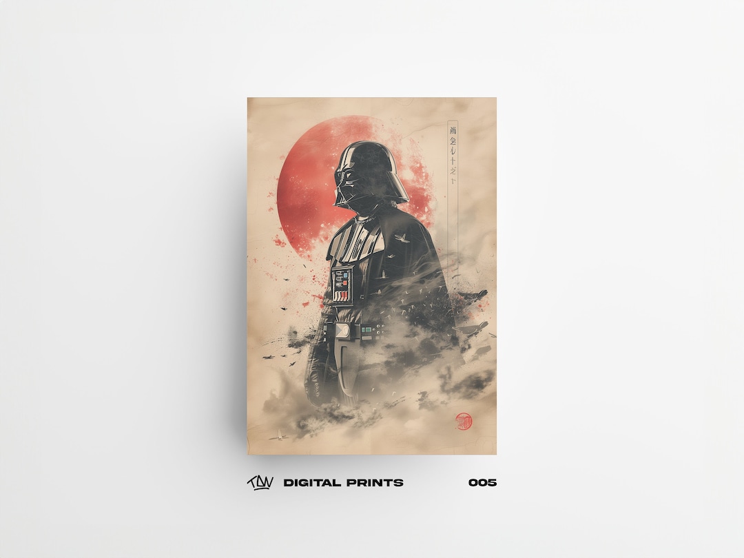 Darth Vader 005 Poster in Japanese Artstyle, Highquality Files