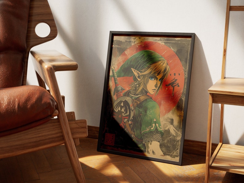 Link 027 Japanese Art Style Digital Print Poster - Exclusive Legend Poster, High-Quality Instant Download
