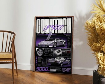 Lamborghini Countach LP5000 QV Printable Wall Art