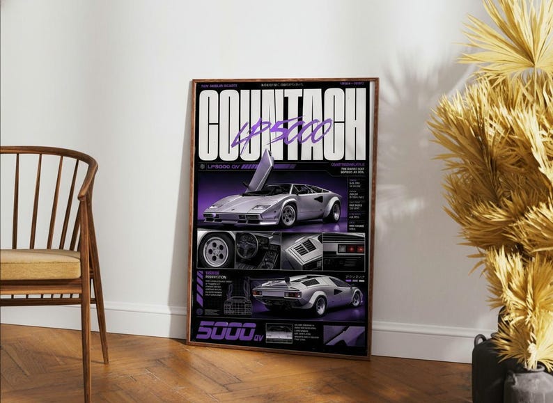 Lamborghini Countach LP5000 QV Printable Wall Art