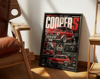 Classic Mini Cooper S Poster