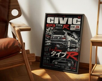 Honda Civic EP3 Type R Poster