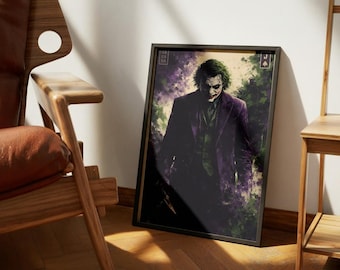 Mysterious Clown Archetype Poster: Dark Joker Gothic Villain Wall Art Print