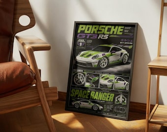 Porsche 911 GT3 RS Space Ranger Poster