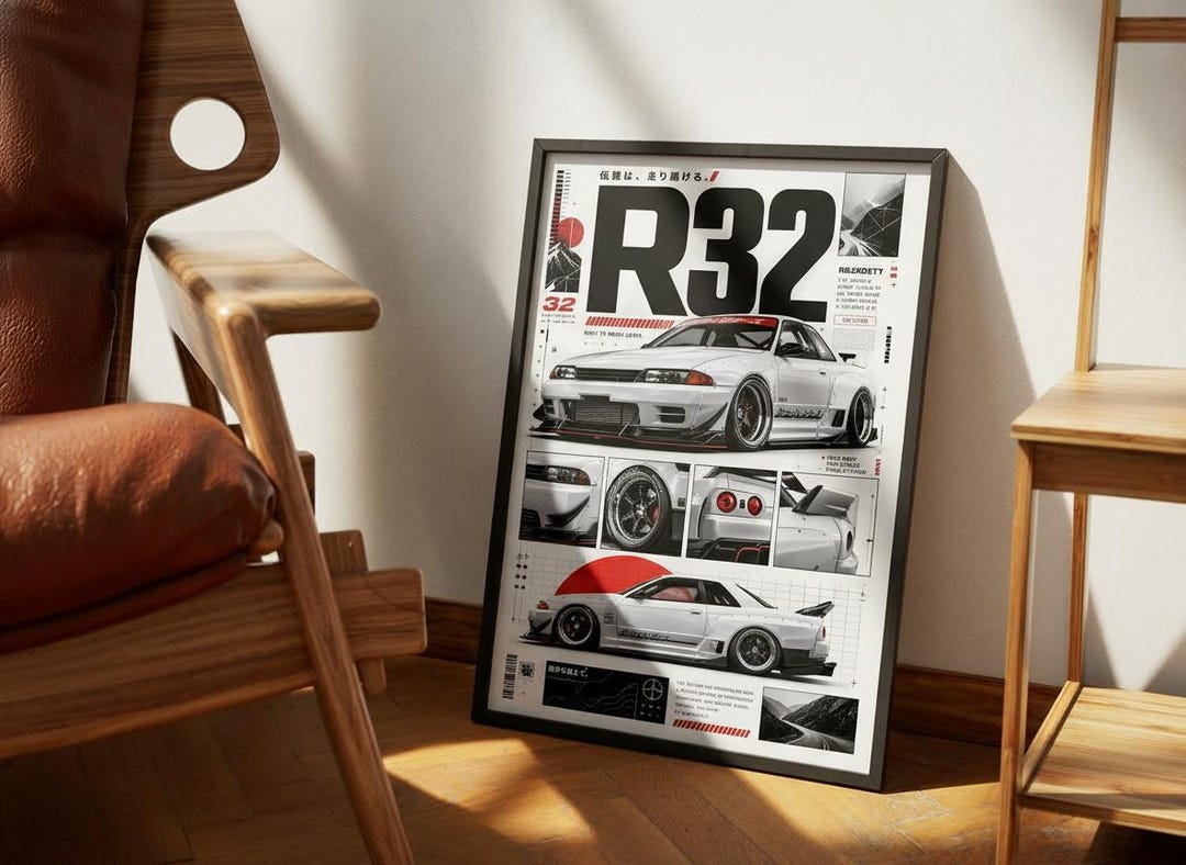 Nissan Skyline R32 Liberty Walk Poster: JDM Wide Body GTR Wall Art ...
